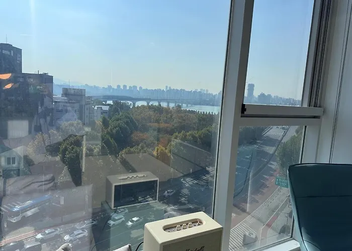 アパート Open2-hongik Hapjeong Station 2 Minutes-luxury Style-panoramic River View-queen Bed For 2 People-comfortable Sofa Ott *