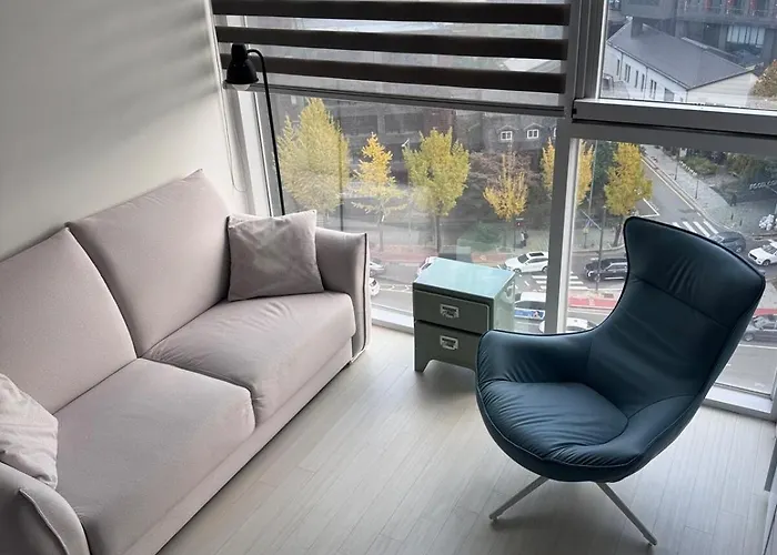 アパート Open2-hongik Hapjeong Station 2 Minutes-luxury Style-panoramic River View-queen Bed For 2 People-comfortable Sofa Ott *