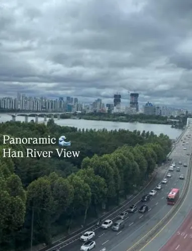 アパート Open2-hongik Hapjeong Station 2 Minutes-luxury Style-panoramic River View-queen Bed For 2 People-comfortable Sofa Ott